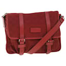 GUCCI GG Canvas Umhängetasche Nylon Outlet Rot 510335 Auth 56687 - Gucci