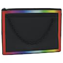 LOUIS VUITTON Taiga Rainbow Chain Pochette A4 Bag Black M30347 LV Auth 56795a - Louis Vuitton