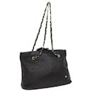 BALLY Quilted Chain Shoulder Bag Leather Black Auth yk8881 - Bally