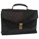 CHANEL Business Bag Leather Black CC Auth bs8910 - Chanel