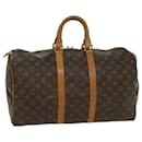 Louis Vuitton Monograma Keepall 45 Boston Bag M41428 Autenticação de LV 55972