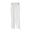 Adam Lippes Ivory Crepe Trousers