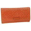GUCCI Micro GG Canvas Long Wallet Orange 449396 auth 56789 - Gucci