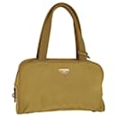 PRADA Hand Bag Nylon Beige Auth 57754 - Prada