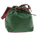 Bolsa de ombro LOUIS VUITTON Epi Petit Noe bicolor verde vermelho M44147 Autenticação de LV 57173 - Louis Vuitton
