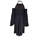CALLAS Black Ambra Cady Cold Shoulder Halter Dress - Autre Marque