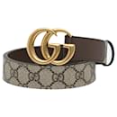 Gucci Brauner GG Marmont Logo-Gürtel