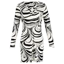 Diane Von Furstenberg Mini-robe imprimée « Reina » en coton noir et blanc