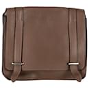 Hermès  Clemence Steve 35 Messenger Bag in Brown Leather