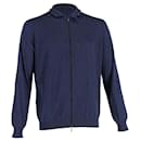 Loro Piana Zipped Jacket in Navy Blue Cashmere