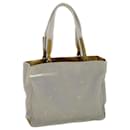 PRADA Hand Bag Nylon Enamel Gray Gold Auth 58105 - Prada