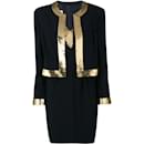 Moschino Black and Gold Suit
