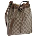 GUCCI GG Canvas Web Sherry Line Shoulder Bag PVC Leather Beige Green Auth 56564 - Gucci