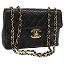 CHANEL Big Matelasse Chain Shoulder Bag Leder Schwarz CC Auth fm2835 - Chanel
