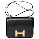 Bolsa HERMES Constance em couro preto - 101564 - Hermès