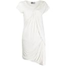 Lanvin White Drapped Dress