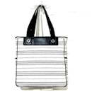 Striped Canvas Handbag - Burberry