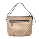 Gucci GG Canvas Front Zip Shoulder Bag Canvas Handbag 388930 in Good condition