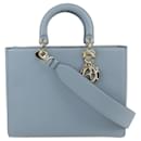 Bolso satchel Lady Dior grande azul Dior