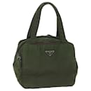 PRADA Hand Bag Nylon Khaki Auth fm2850 - Prada