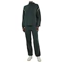 Dark green jumper and knit trouser set - size XS - Tory Burch