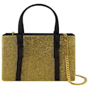 Midi-Shopper-Tasche mit Schleife – Kara – Mesh – Gold - Donna Karan