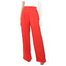 Red wide-leg crepe trousers - size UK 8 - Fendi