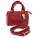 LOUIS VUITTON Epi Mini Speedy Hand Bag SPO 2way Red LV Auth 56797a - Louis Vuitton