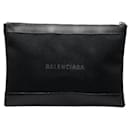 Navy Clip M Canvas Clutch Bag 373834 - Balenciaga