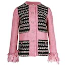 Chanel 2021/22 Americana Desfile Métiers d’art en tweed de lana rosa