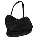 VALENTINO Hand Bag Velor Black Auth bs9252 - Valentino
