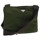 PRADA Shoulder Bag Nylon Khaki Auth 58079 - Prada