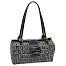 Bolso de mano de lona FENDI Zucchino azul marino Auth 56963 - Fendi