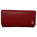 Large Gucci wallet in red grained leather