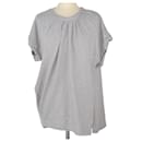T-shirt plissé gris - Autre Marque