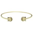 Marche des Merveilles Tiger 18K Yellow Gold Diamond Open Cuff Bracelet - Gucci