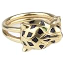 Panthere de Cartier 18Kros-Gold-Onyx-Lack-Granat-Ring