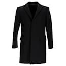 Ralph Lauren Single-Breasted Coat in Black Wool