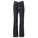 Jeans Saint Laurent de cintura alta em algodão preto