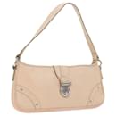 BURBERRY Shoulder Bag Leather Beige T-04-02 Auth bs9232 - Burberry
