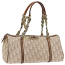 Christian Dior trotter romantic Hand Bag PVC Leather Beige 02 BO 0027 auth 57034