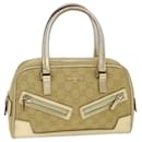 GUCCI GG Canvas Hand Bag Gold 000 0852 2123 auth 57933 - Gucci