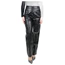 Pantalon en coton enduit noir - taille UK 8 - Isabel Marant