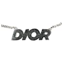 Colar com pingente de logotipo Dior Silver Homme