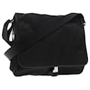 PRADA Shoulder Bag Nylon Leather Black Auth 57250 - Prada