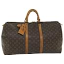 Louis Vuitton Monograma Keepall 55 Boston Bag M41424 LV Auth ar10437