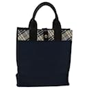 BURBERRY Borsa Tote Blue Label Canvas Navy Auth cl800 - Burberry