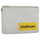 LOUIS VUITTON Monogramm weiße Reißverschlusstasche GM Clutch Bag M68310 LV Auth 56943 - Louis Vuitton