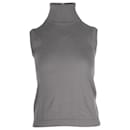 Hermes Sleeveless Turtleneck Top in Grey Cashmere (top only) - Hermès