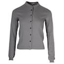 Hermès-Cardigan mit Knopfleiste vorne aus grauem Kaschmir (Nur Strickjacke)